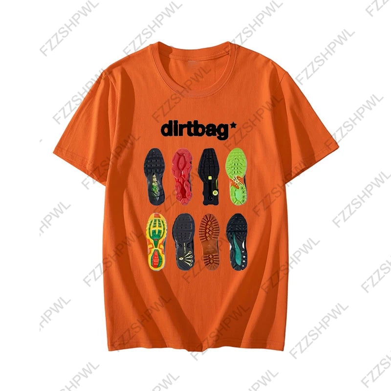Dirtbag Sneaker Sole Graphic T-Shirt – Men's Y2K Streetwear Cotton Tee