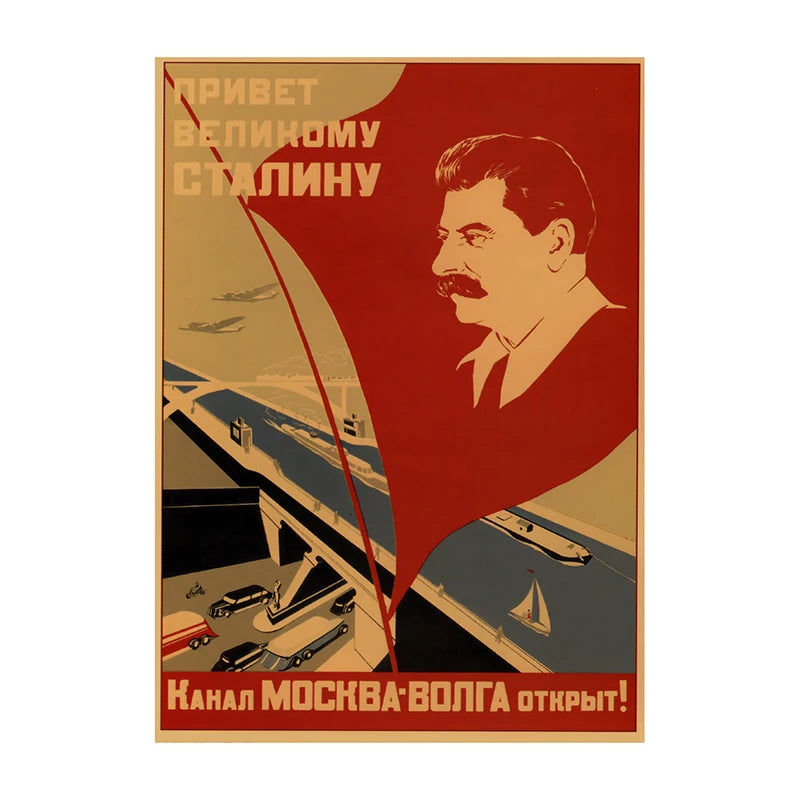 Soviet USSR Vintage Poster Wall Art Print – Retro CCCP Canvas Decor