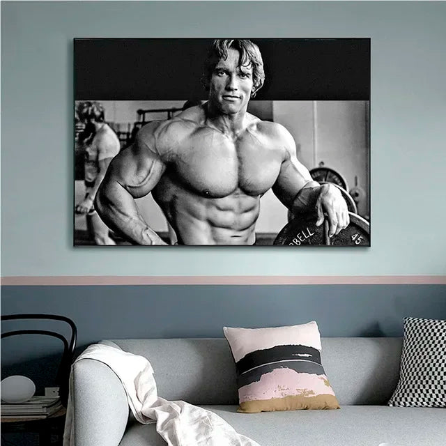 Arnold Schwarzenegger Motivational Gym Poster – Bodybuilding Wall Art