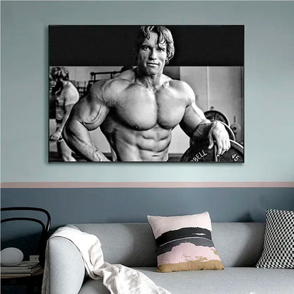 Arnold Schwarzenegger Motivational Gym Poster – Bodybuilding Wall Art