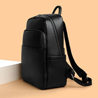 Genuine Leather Men's Laptop Backpack – 15.6 Inch