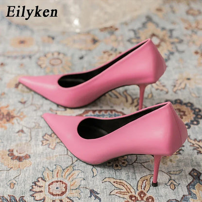 Women's Pointed Toe Stiletto Pumps – Elegant Thin Heel Slip-On Shoes