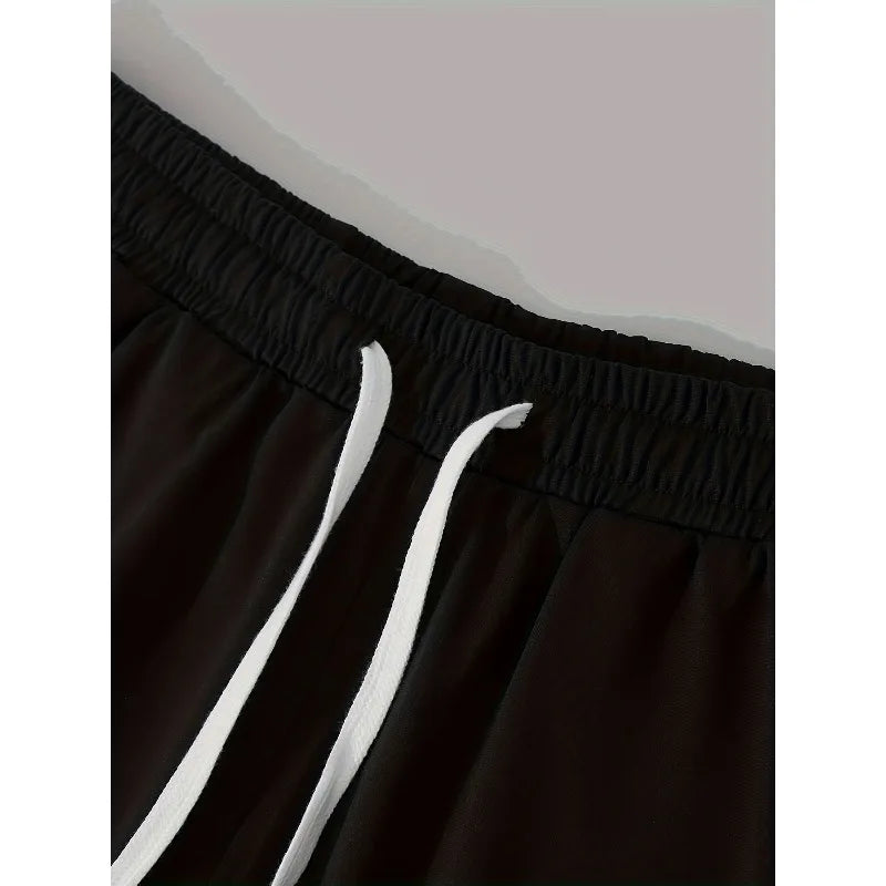 Men S Selling Letter Pattern Printed Drawstring Waist Shorts