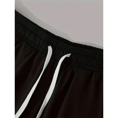 Men S Selling Letter Pattern Printed Drawstring Waist Shorts