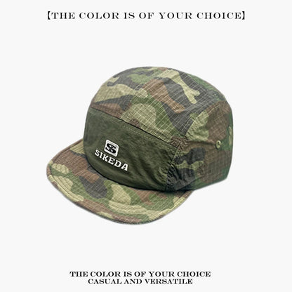 Camo Quick-Dry Baseball Cap – Unisex Color Block Peaked Hat
