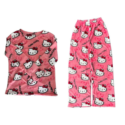 Hello Kitty Pajama Set Sanrio Couple Loungewear
