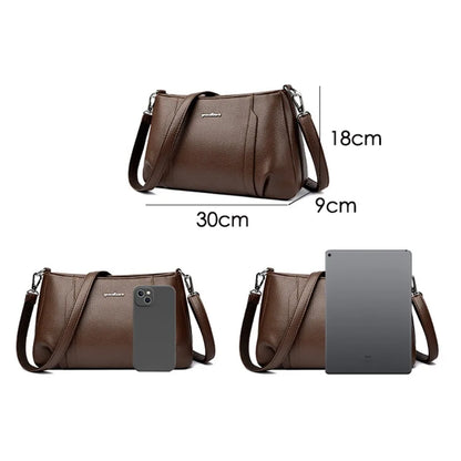 Genuien Brand Top Quality Soft Leather Female Elegant Crossbody Shoulder Bags