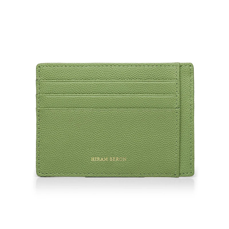 Hiram Beron Personalized Leather RFID Blocking Credit Card Holder