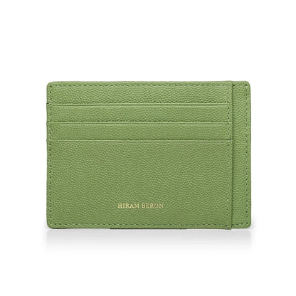 Hiram Beron Personalized Leather RFID Blocking Credit Card Holder