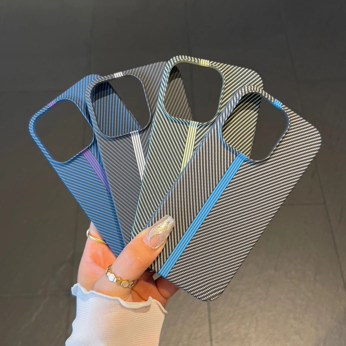 Carbon Fiber iPhone Case – Ultra Slim Shockproof PC Bumper Cover