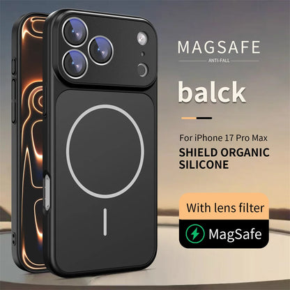 MagSafe Liquid Silicone iPhone Case with Lens Filter – iPhone 13 to 17 Series