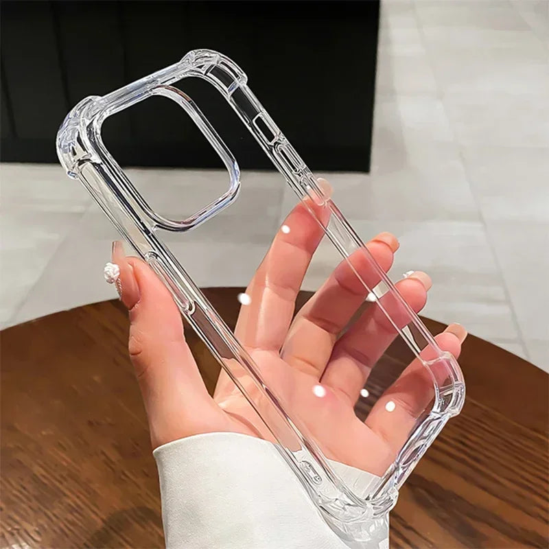 Clear Air Bag Shockproof iPhone Case – Transparent Bumper Cover