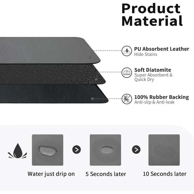 Vikama Waterproof Heat Resistant Countertop Mat Stain Resistant 3d Peony Kitchen Pad - Waterproof