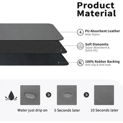 Vikama Waterproof Heat Resistant Countertop Mat Stain Resistant 3d Peony Kitchen Pad - Waterproof