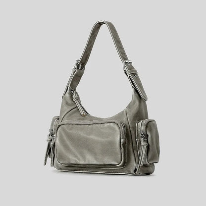 Women's Y2K Punk Shoulder Bag – Vintage Grunge Denim Handbag
