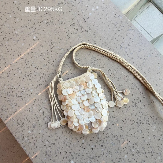 Luxury Sequin Evening Bag – Handmade Woven Hobo Tote Handbag