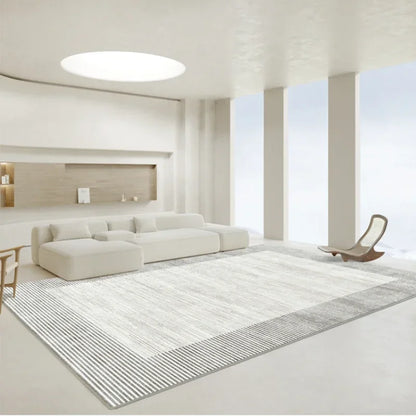 Modern Grey Area Rug – Soft Textured Carpet for Living Room & Bedroom