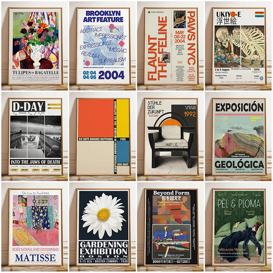 Bauhaus Exhibition Poster - Modernist Chair Wall Art Print