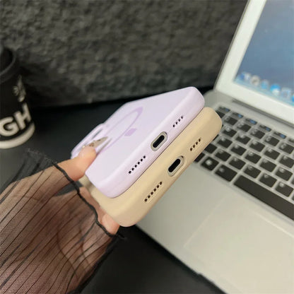 Magnetic Liquid Silicone Case for iPhone 16 Pro Max
