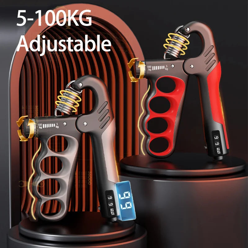 Adjustable Hand Grip Strengthener with Rep Counter 5–150kg