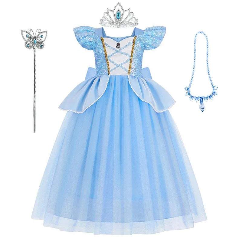 Cinderella Princess Ball Gown Costume Dress