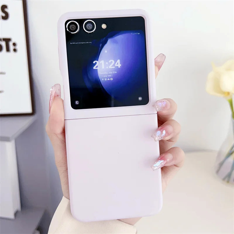 Galaxy Z Flip Frosted Hard PC Phone Case – Matte Colorful Cover