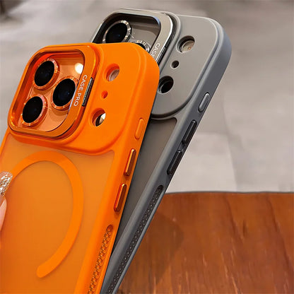 MagSafe iPhone Case with Metal Camera Lens Ring Protector