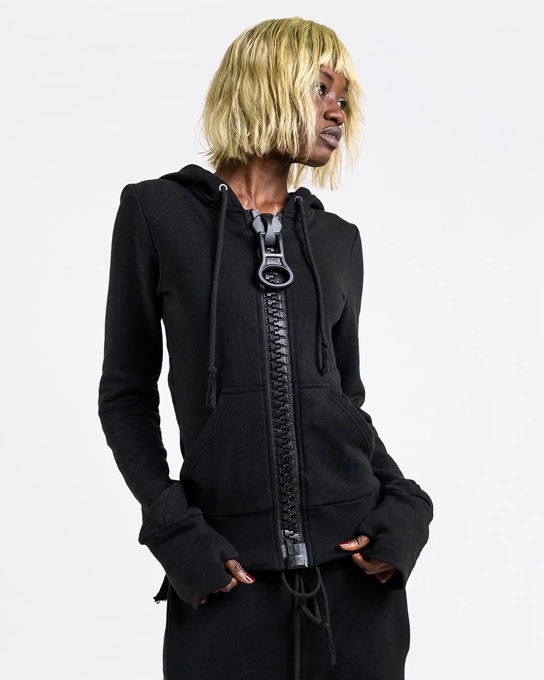 Y2K Zip-Up Hoodie – Oversized Punk Streetwear Jacket