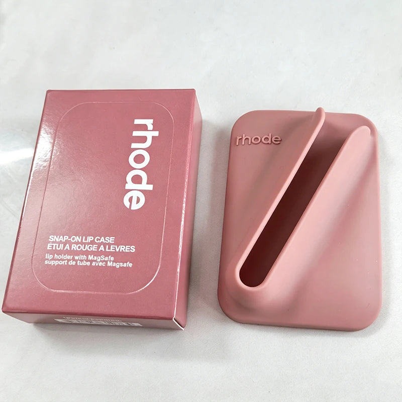 Rhode Magnetic Snap-On Lip Gloss Holder Phone Case for iPhone 17 16 15 Pro Max