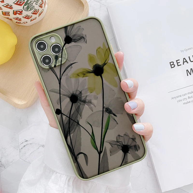 Floral iPhone Case – Daisy Flower Shockproof Cover