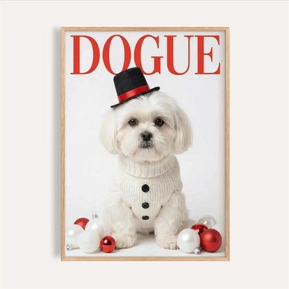 DOGUE Dog Pop Art Wall Poster – Funny Fashion Magazine Print
