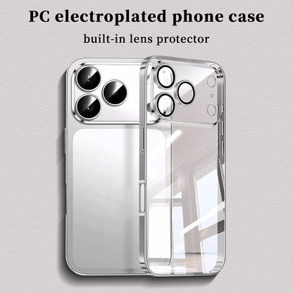 Electroplated Clear iPhone Case with Built-In Lens Protector