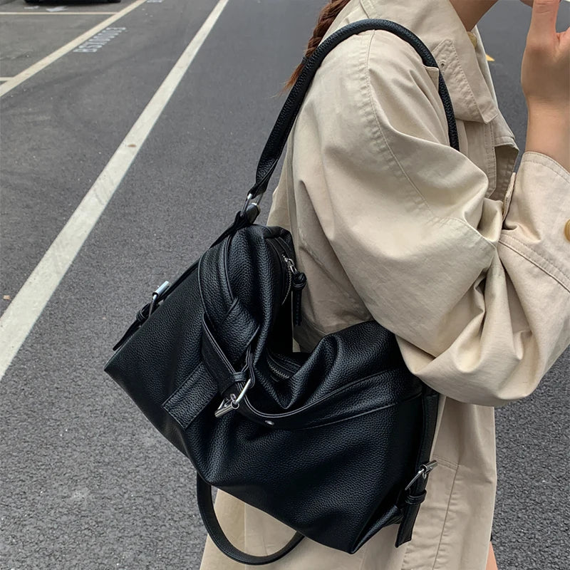 Large Capacity Soft Leather Tote Bag