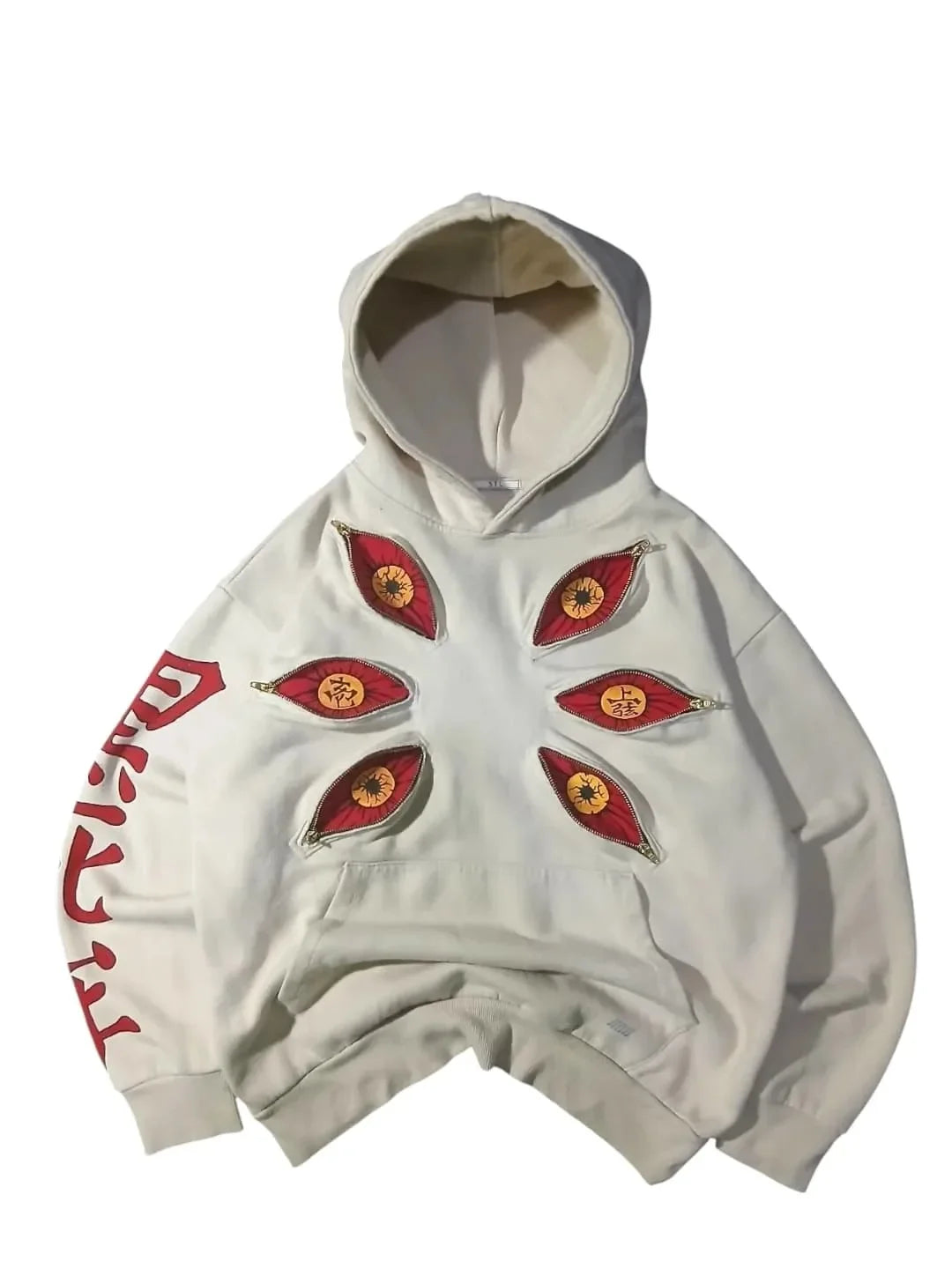 Kokushibo Six Eyes Graphic Oversized Hoodie – Y2K Anime Streetwear