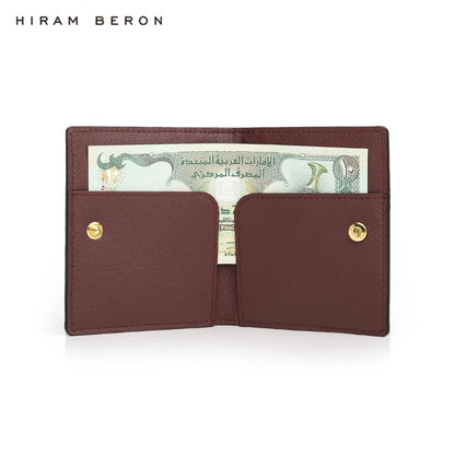 Hiram Beron Men's Crocodile Embossed Leather Bifold Wallet with Card Holder