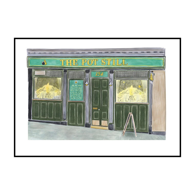 Glasgow Bookshops Wall Art Poster – Watercolor Illustrated Print