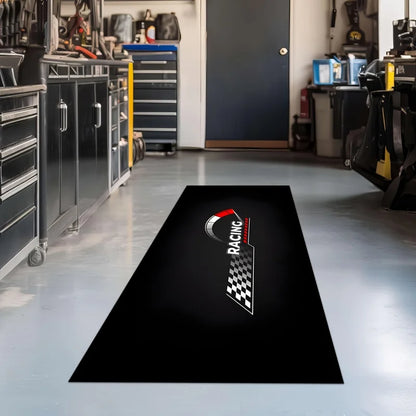 Vikama Racing Motorcycle Floor Mat Washable Non Slip Garage Display Carpet Heavy Duty Entryway