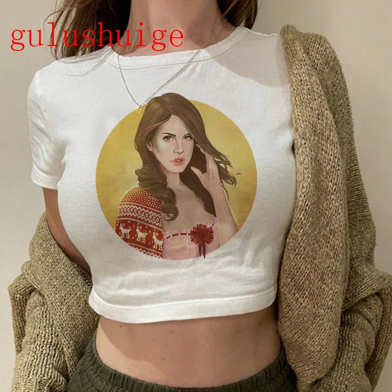 Lana Del Rey Ultraviolence Graphic Crop Top – Women's Vintage Short Sleeve Tee