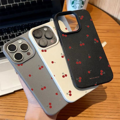 iPhone Case Cute Cartoon Cherry Silicone Cover – Multi-Model