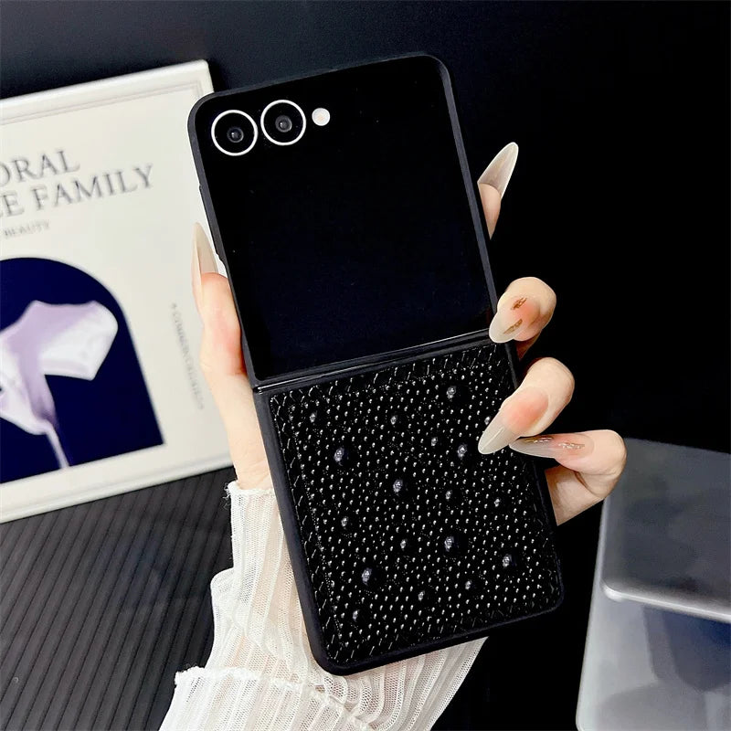 Samsung Galaxy Z Flip Case 3D Pearl Glitter – Luxury Bling Cover