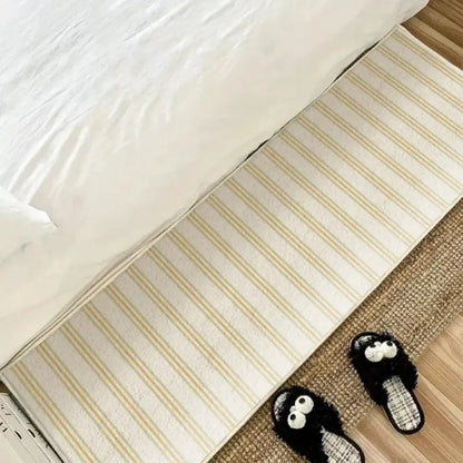 Striped Bedside Runner Rug – Anti-Slip Floor Mat for Bedroom & Living Room