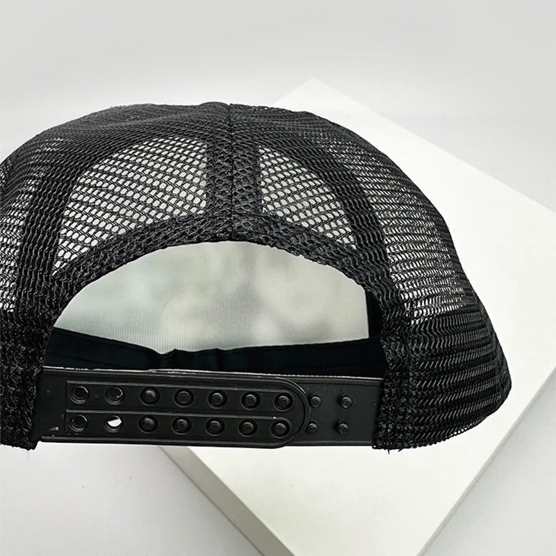 Graphic Print Mesh Trucker Hat Breathable Baseball Cap