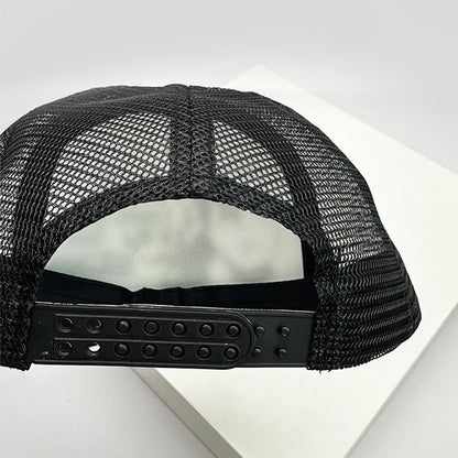 Graphic Print Mesh Trucker Hat Breathable Baseball Cap
