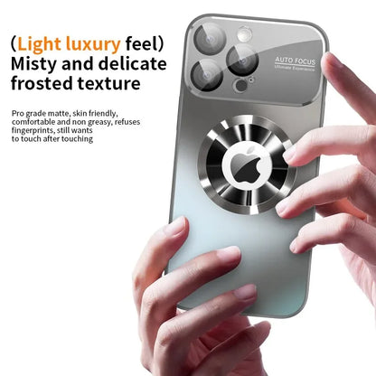 Luxury Matte MagSafe iPhone Case – Titanium Metallic Color