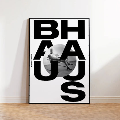 Bauhaus 1923 Sun & Wave Wall Art Poster – Nordic Geometric Print
