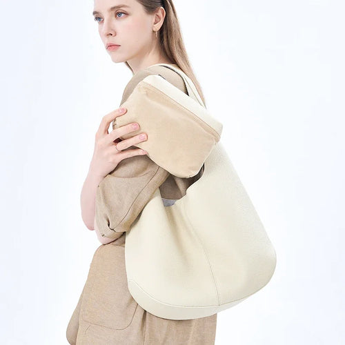 Women's Genuine Leather Hobo Shoulder Bag – Soft Retro Luxury