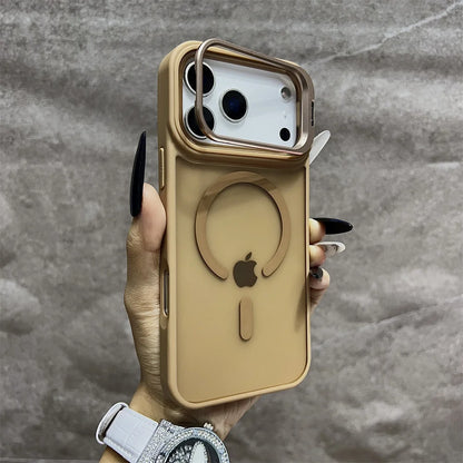 MagSafe Matte iPhone Case with Flip Camera Stand & Holder