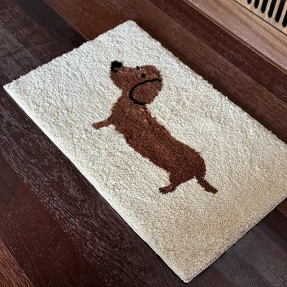 Dachshund Bath Mat – Non-Slip Absorbent Bathroom Rug