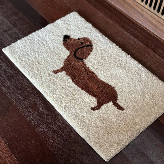 Dachshund Bath Mat – Non-Slip Absorbent Bathroom Rug