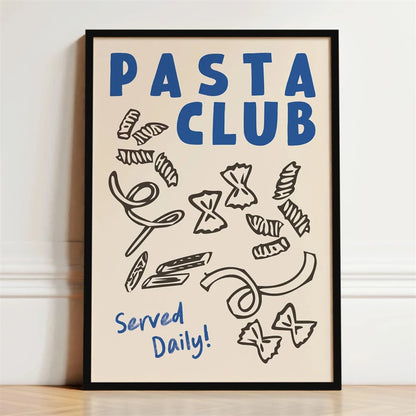 Wine & Dine Wall Art Poster – Retro Kitchen Print